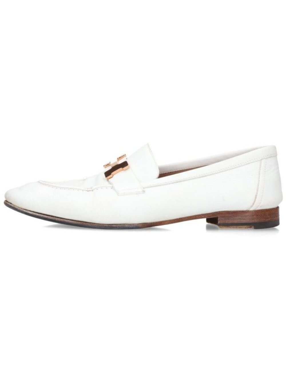 Hermes H Buckle Moccasins Leather Loafers Shoes